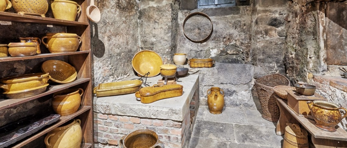 Blick in die schwarze Küche